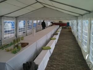 6-Festzelt - Partyzelt - Zelt - Gartenzelt XXL in 5 x 14 m auf Wunsch auch mit Boden