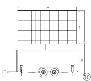 3-LED Trailer, 16qm B35 LED Anhänger, 10 mm SMD, LED-Wand, Display, LED Module, Bild und Pr&au...