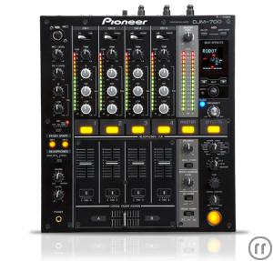 2-DJ Set, DJ Mixer/Mischpult mit DJ CD Playern, 1x Pioneer DJM 700 und 2x American Audio Radius 3000