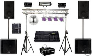 1-DISCOPACK - mobile Disco, große PA 4kW RMS, große Lichtanlage, Aufbau und Lieferung I...