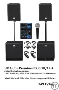 PA Beschallungsanlage HK Audio Premium PR:O 18A /12 A