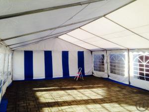 2-Party-Komplett-Set: Partyzelt 6m x 10m mit 8 Bierzeltgarnituren für 64 Personen