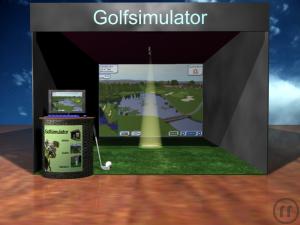 2-Golf spielen am Golfsimulator auf Großbildleinwand - europaweit mieten !