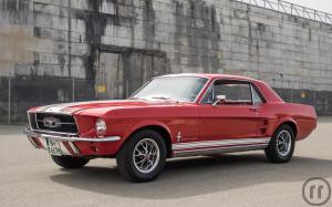 2-US Cars: Ford Mustang Coupé V8 Oldtimer 1967 selbst fahren, Frankfurt, München, N&uum...