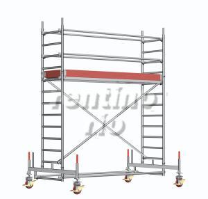 Aluminium Fahrgerüst 1102 Arbeitshöhe 4,50m, Standhöhe 2,50m, Arbeitsfläche 2,85 x 0,75m