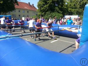 3-Menschenkicker, Human Table Soccer, Riesenkicker, Lebendkicker, Fußball,