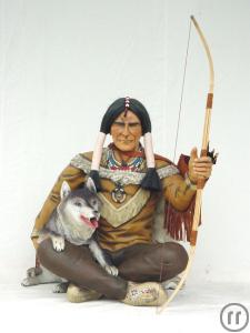 2-Indianer, Western, Indianerin, Prärie, Wild West, Amerika, USA, Dekoration, Messe, Event, Sq...