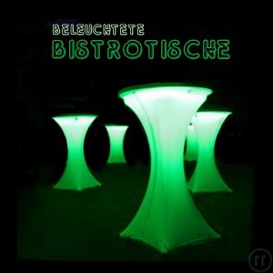 1-Beleuchter Bistrotisch Stehtisch mit Durchmesser 80 cm