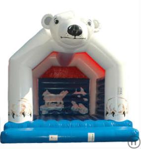 1-Hüpfburg Polarbär zu Vermieten
