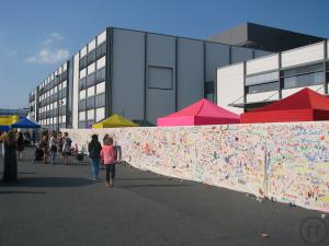 ACTION PAINTING / RIESEN LEINWAND / MALWETTBEWERB