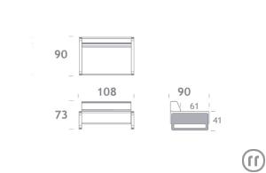 2-Sessel L15 Ein 1/2 Sitzer