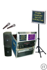 2-Video Karokeanlage PROFI, 3 TFT's, Mikros & Boxen, komplett mit mehr als 1200 Titeln