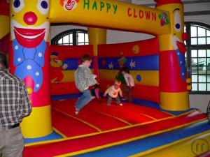 3-Hüpfburg Happy Clown 4 x 5 Meter / Kinder Springburg