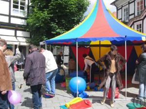 4-Spiele Circus / Spielmobil / Spielbereich für Kinder im Verleih für Events