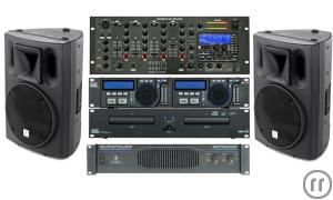 2-Musikanlage / Beschallungsanlage Partyanlage mit CD Player / SD Player und Laptopanschluss mieten