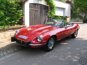 Ein Wochenende im roten Oldtimer Jaguar E-Type V12 Roadster