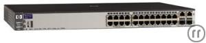 Switch HP ProCurve 2626 mit 24x10/100 Mbit + 2x 1Gbit Kupfer und 2 Slots für MiniGBIC