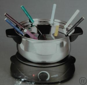 2-Wok-Fondue-Set, elektrisch beheizt