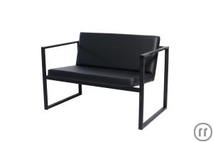 Pure 2-Sitzer schwarz 120cm x 70cm x 70cm