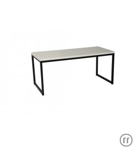 1-Loungetisch weiß / schwarz 90x40x40cm