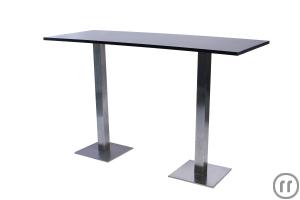 1-Hochtisch exklusiv schwarz 180 x 70 x 110cm