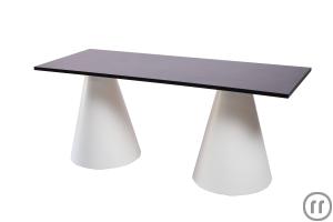 1-Tisch IKON, Platte schwarz 180 x 70 x 78cm