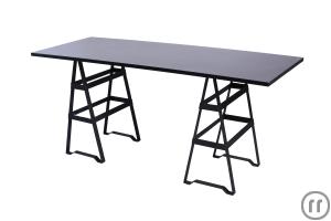 Tisch „Industry“ schwarz 180 x 70 x 78cm