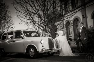 5-Hochzeitstaxi Traumhaftes, weißes Londontaxi für Hochzeits- und Sonderfahrten