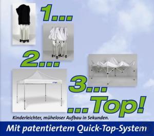 2-ZELT PAVILLON 3x3m Schnellfaltsystem