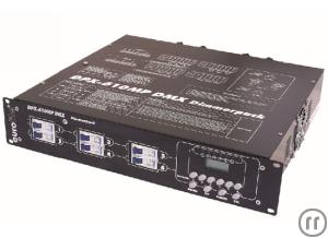 2-Eurolite DPX-610 MP Dimmer, 6x10A, 19'', 2HE, 2x 16-pol HB, Analog / DMX512, Automat pro Kanal