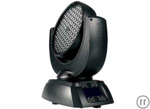 1-JB Lighting A7 LED Moving Head Wash, RGB, 108x High-Power LED, 8°- 28° Zoom, inkl. 2x Cam...