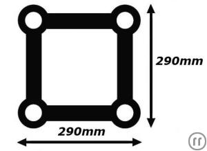 3-Sweettruss KV4/290-BP Bodenplatte, inkl. 4xHalbkonus male, Eurotruss FD34 / Global Truss F34 kompat.