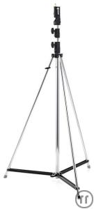 Manfrotto 111CSU Chrom Tall Cine Stand, (380cm / 6kg / silver)