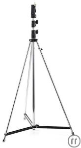 2-Manfrotto 111CSU Chrom Tall Cine Stand, (380cm / 6kg / silver)