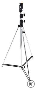 3-Manfrotto 111CSU Chrom Tall Cine Stand, (380cm / 6kg / silver)