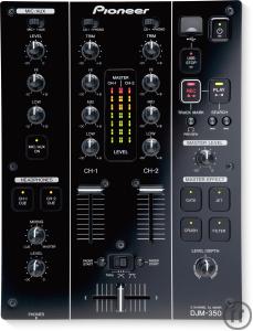 2-Pioneer, DJM 350, Tonmischpult, 2 Kanal Mixer, cinch Master out,