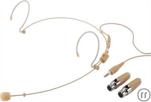 1-Stageline HSE-70A SK, Mikrofon, Miniatur Ohrbügelmikrofon, inkl. Adapter für PT100