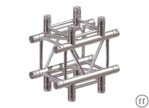 Eurotruss FD34 Kreuz, 4-Weg, 0.5x0.5m, Global Truss F34 / Sweettruss KV4/290 kompat., inkl. Konusver