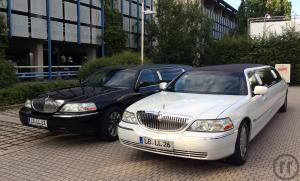 6-Luxuriöse, weiße Hochzeitslimousine, Stretchlimousine, Limousine, Partylimo