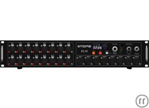 2-Midas DL16 Digital Stagebox, 19'', 2HE, IN: 16x XLR, OUT: 8x XLR 3pol, CAT-5e, Midi, Ultranet, AES50