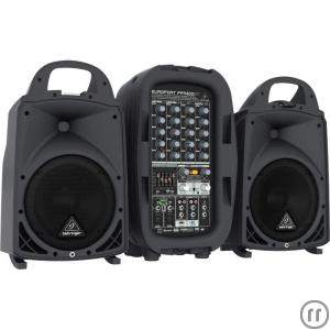 2-Portable PA-Anlage 500-Watt mit Mikrofon