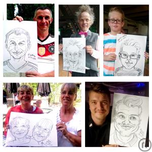 2-Karikaturist, Schnellzeichner, Eventzeichner -individuelle Porträt Karikaturen mit Witz u. C...