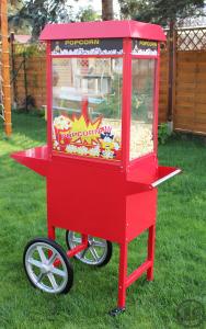 1-Popcornmaschine mit Wagen Popcorn Kindergeburtstag Kinder Party Hochzeit Veranstaltung