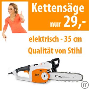 1-Elektrische Kettensäge 40 cm