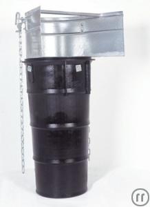 Einfülltrichter aus Kunststoff mit zwei Ketten von Fiel-Kanguro - Schuttrutsche