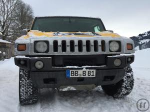 3-HUMMER H2 YELLOW V8 6.0L 320 PS, Anhängerkupplung mit Zuglast 2,8t Hochzeitsauto SUV US Car