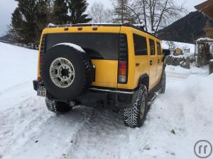 4-HUMMER H2 YELLOW V8 6.0L 320 PS, Anhängerkupplung mit Zuglast 2,8t Hochzeitsauto SUV US Car