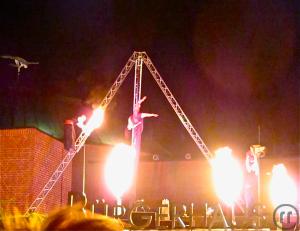 3-Atemberaubende Artistik-Feuershow, mit Luftartistik in bis zu 8m Höhe!