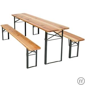 Bierzeltgarnitur 220x50 mit oder ohne Lehne Bierzeltgarnitur 220x50 mit oder ohne Lehne