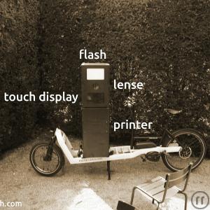 3-Velobooth, bikebooth, Fotoautomat auf dem Rad, Fotobooth, ein absoluter Hingucker